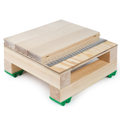 Hardwood Sports Floor Double Layer Keel Structure